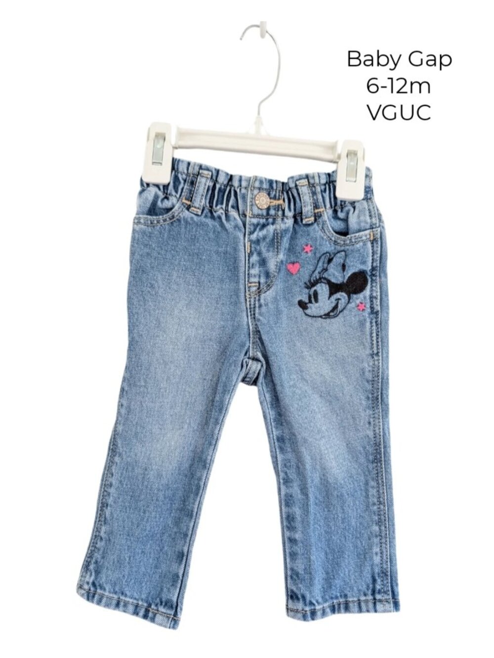 Baby Gap Minnie Mouse Paper Bag Denim Jeans 6-12m Girls Clothes